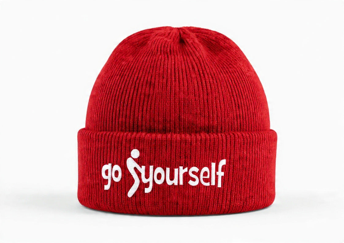 Go Find Yourself Cuffed Knitted Beanie