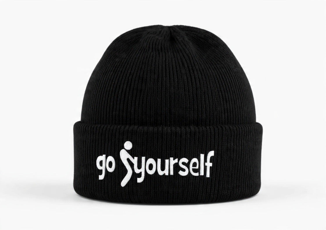 Go Find Yourself Cuffed Knitted Beanie