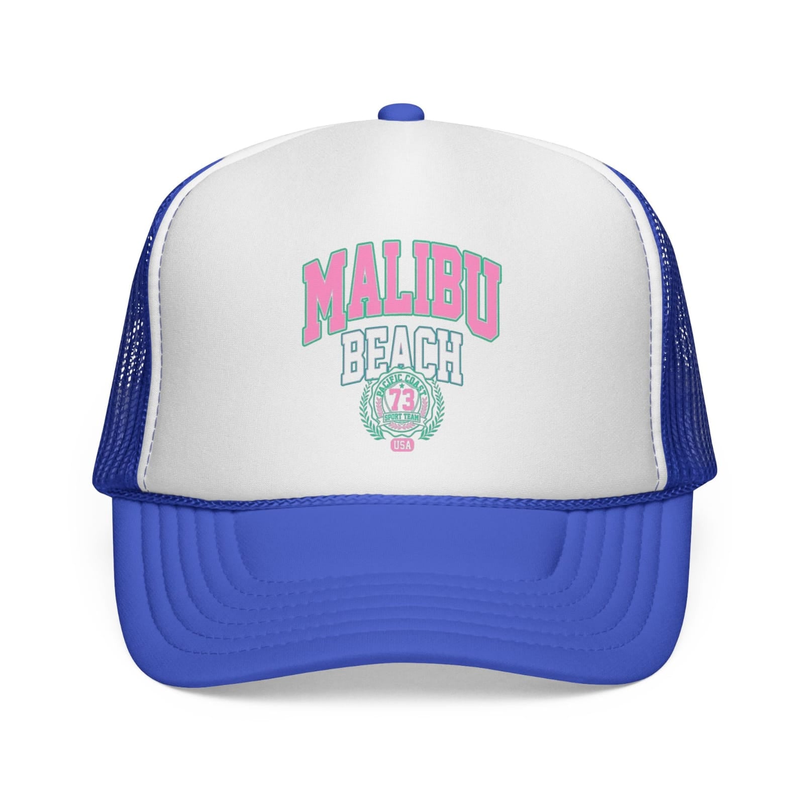 Malibu Beach Curved Peak Foam Trucker Cap
