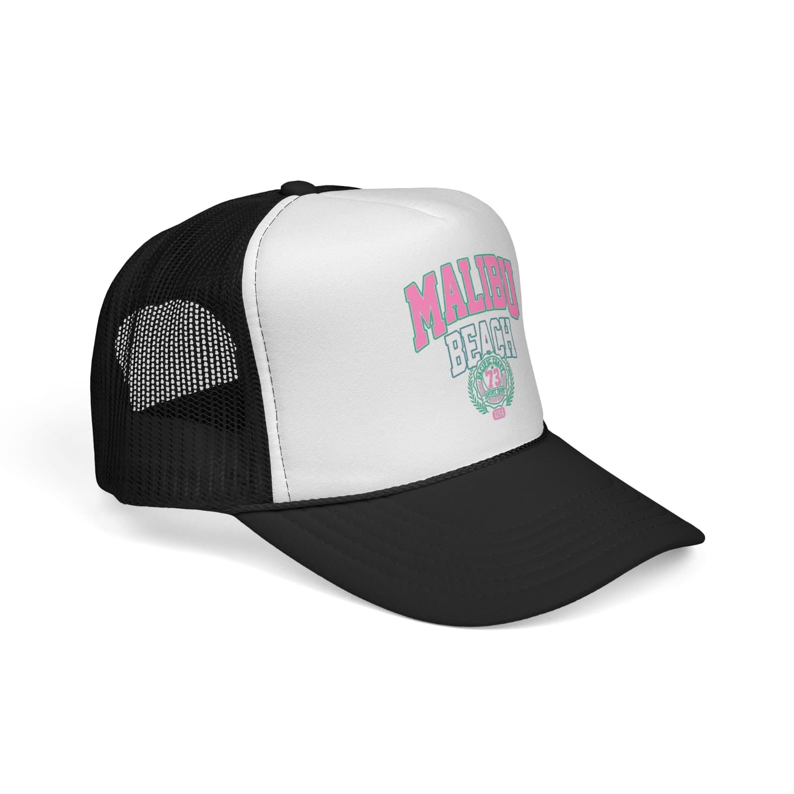 Malibu Beach Curved Peak Foam Trucker Cap