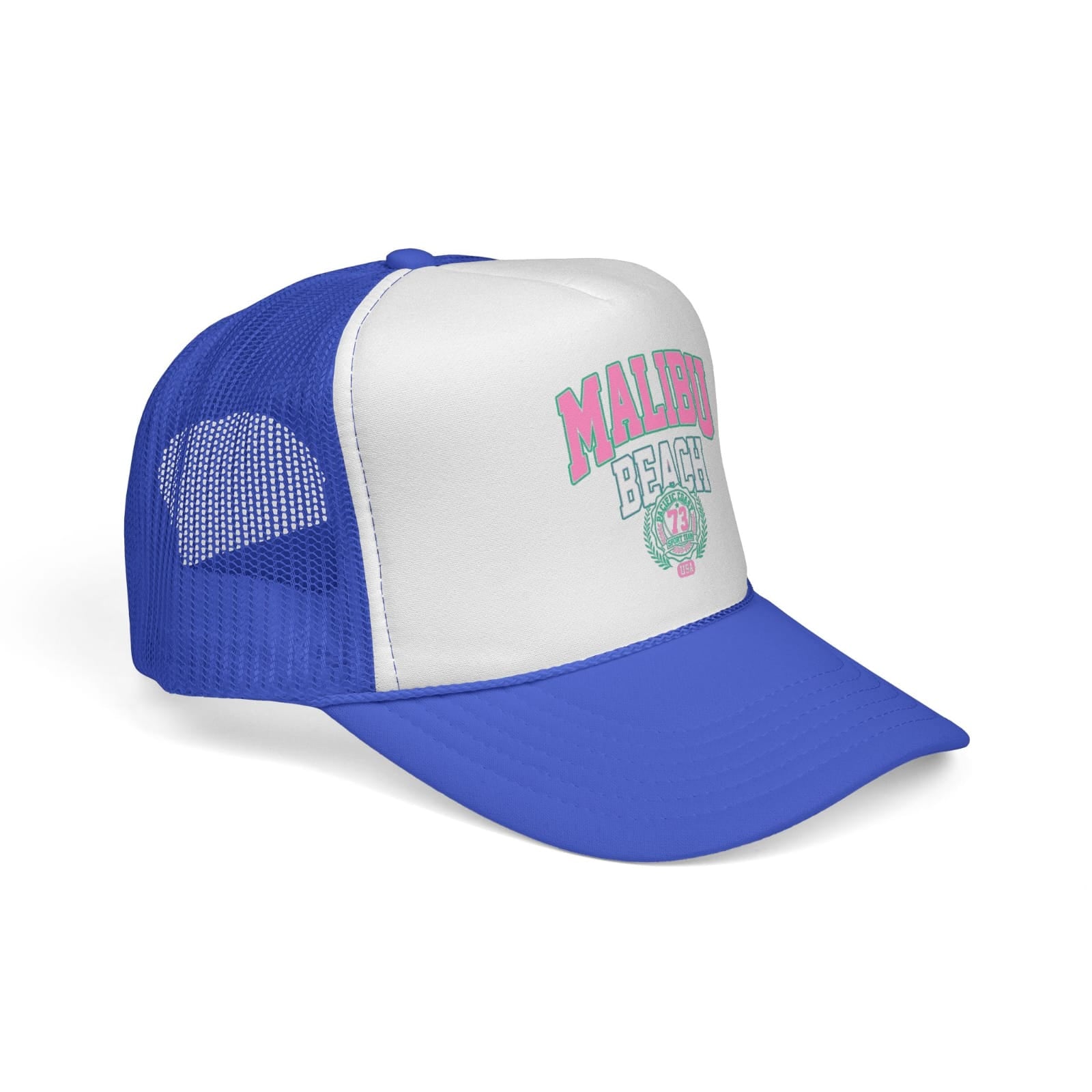 Malibu Beach Curved Peak Foam Trucker Cap