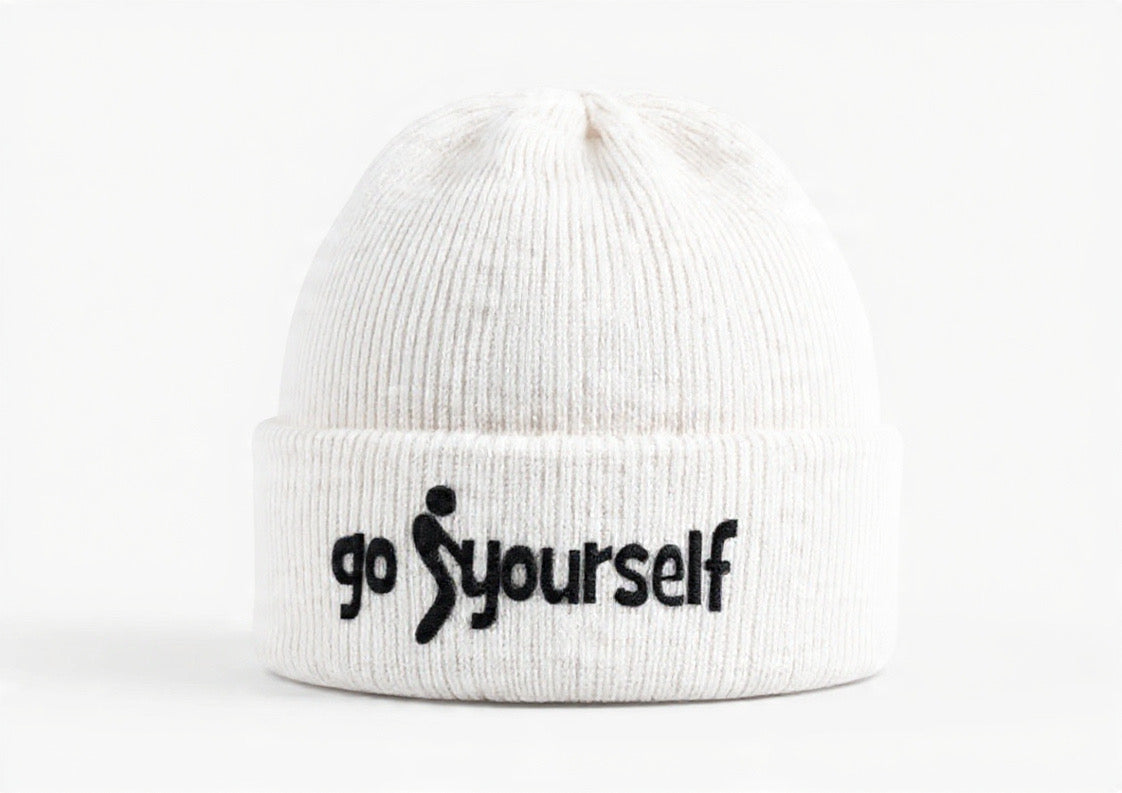 Go Find Yourself Cuffed Knitted Beanie