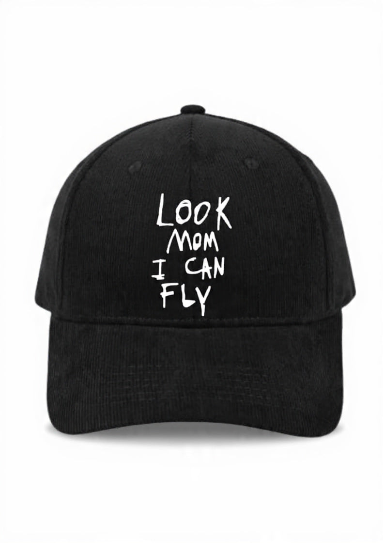Look Mom I Can Fly Corduroy 6 Panel Cap
