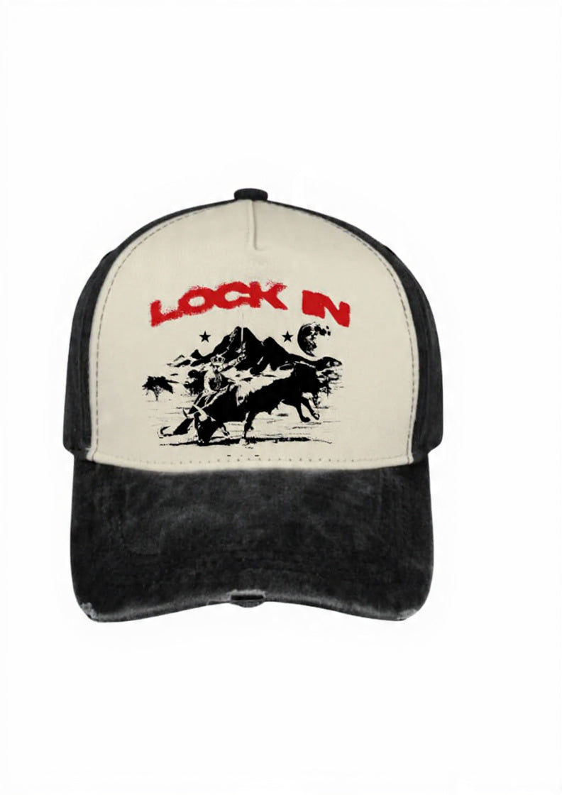 Lock In Washed 5 Panel Cap