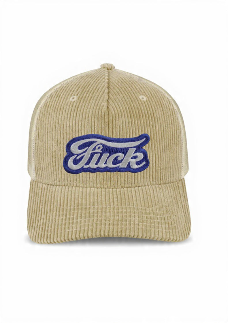 F- 5 Panel Corduroy Trucker Cap