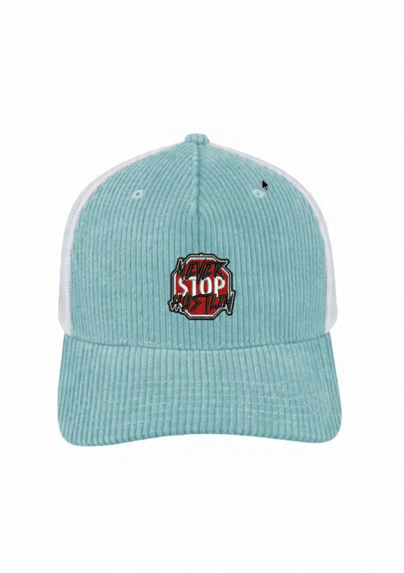 Never Stop 5 Panel Corduroy Trucker Cap