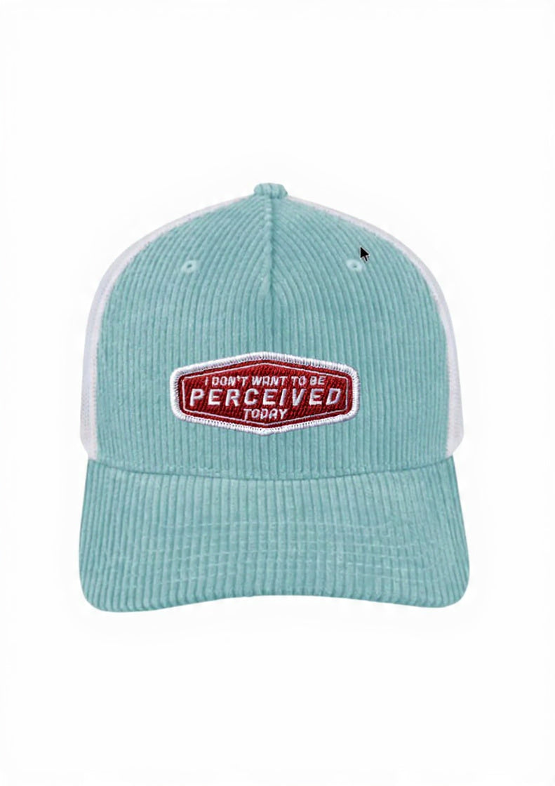 Perceived 5 Panel Corduroy Trucker Cap