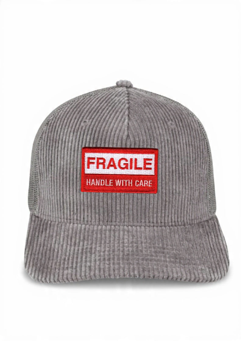 Fragile 5 Panel Corduroy Trucker Cap