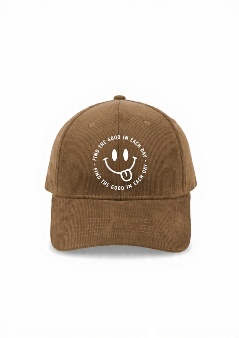 Find The Good In Each Day Corduroy 6 Panel Cap