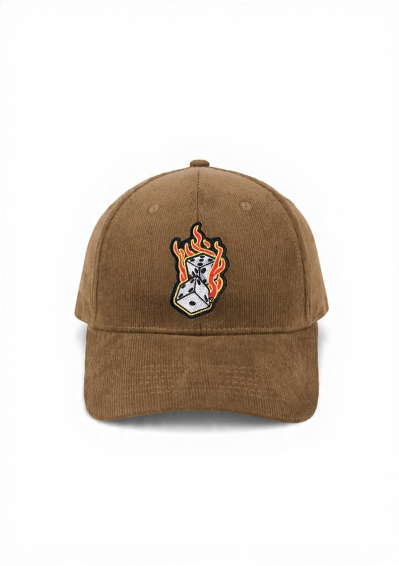 Burning Dices Corduroy 6 Panel Cap