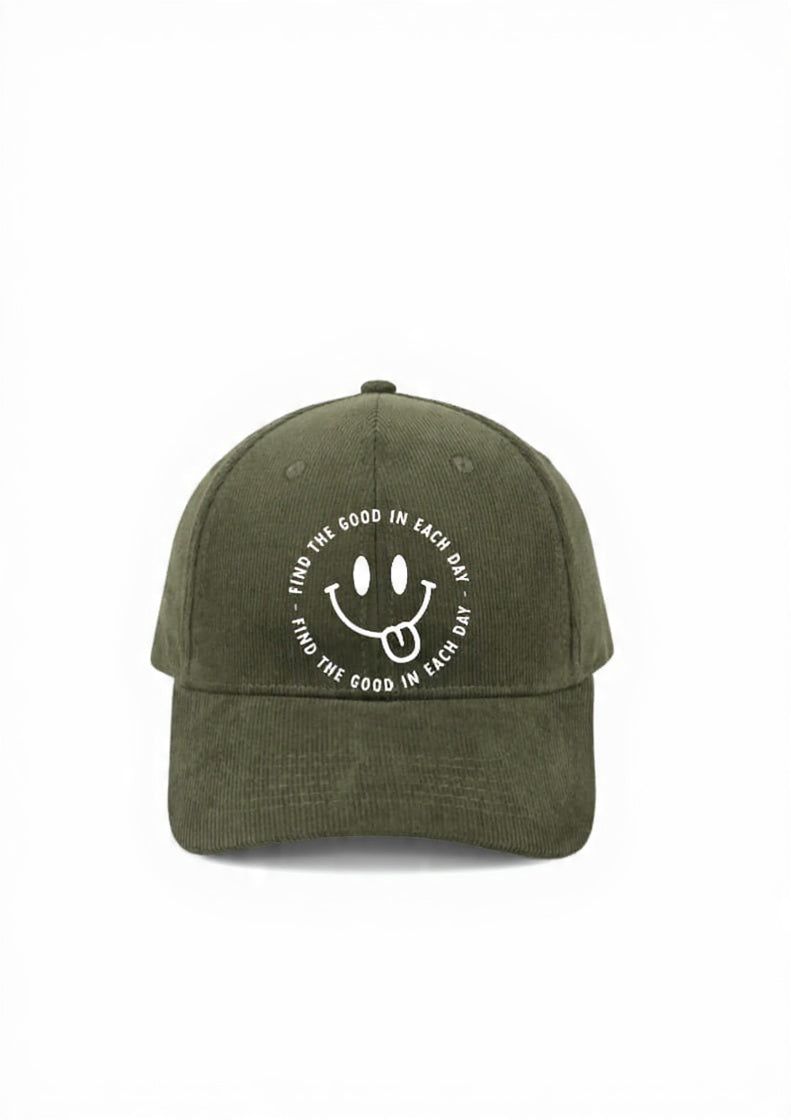 Find The Good In Each Day Corduroy 6 Panel Cap