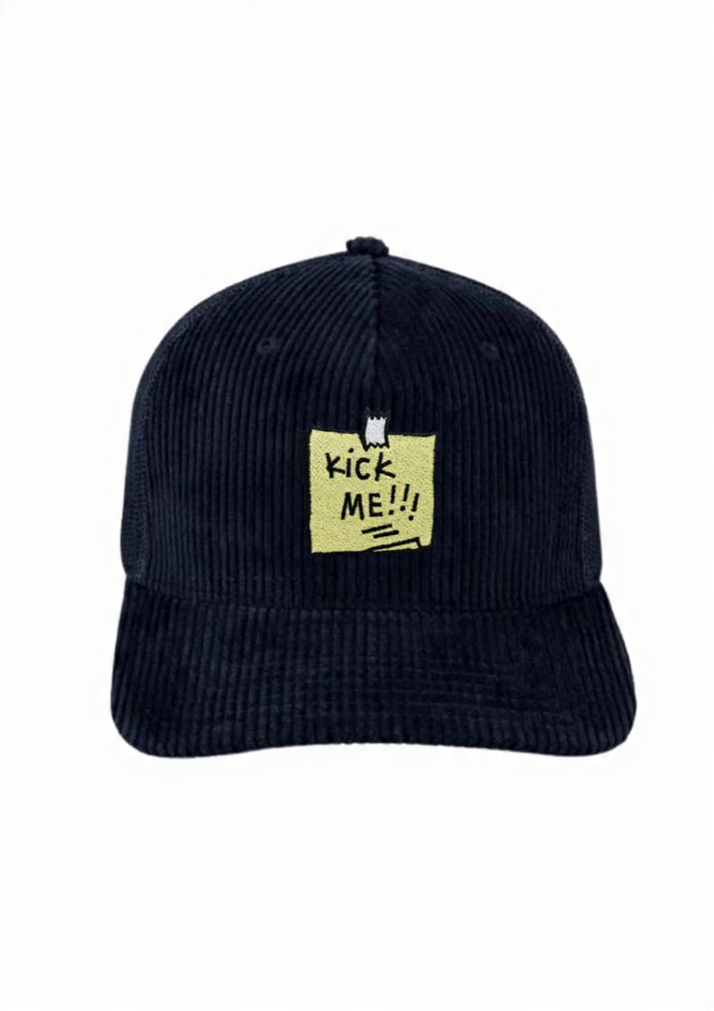 Kick Me 5 Panel Corduroy Trucker Cap