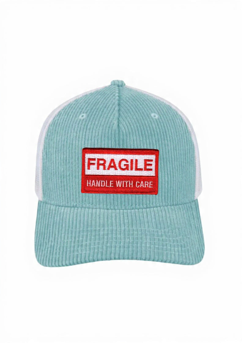 Fragile 5 Panel Corduroy Trucker Cap