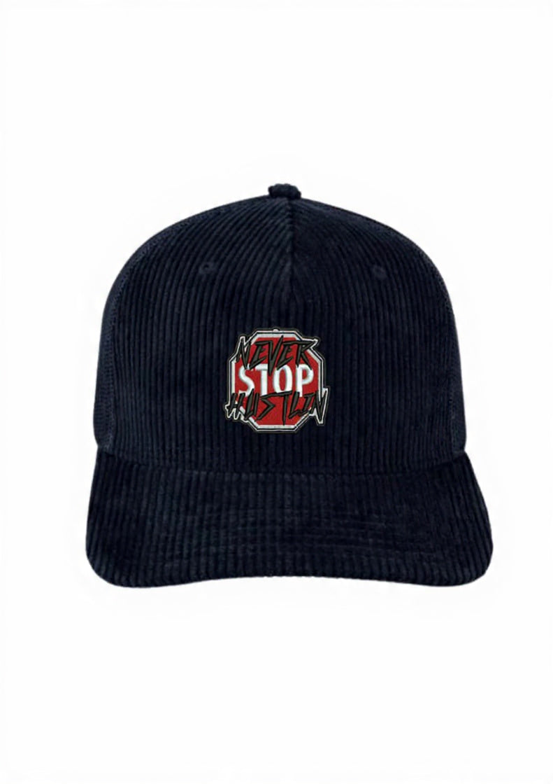Never Stop 5 Panel Corduroy Trucker Cap