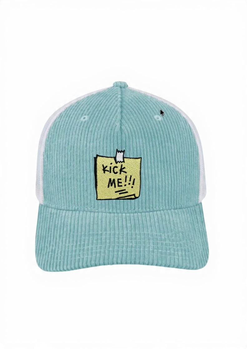 Kick Me 5 Panel Corduroy Trucker Cap