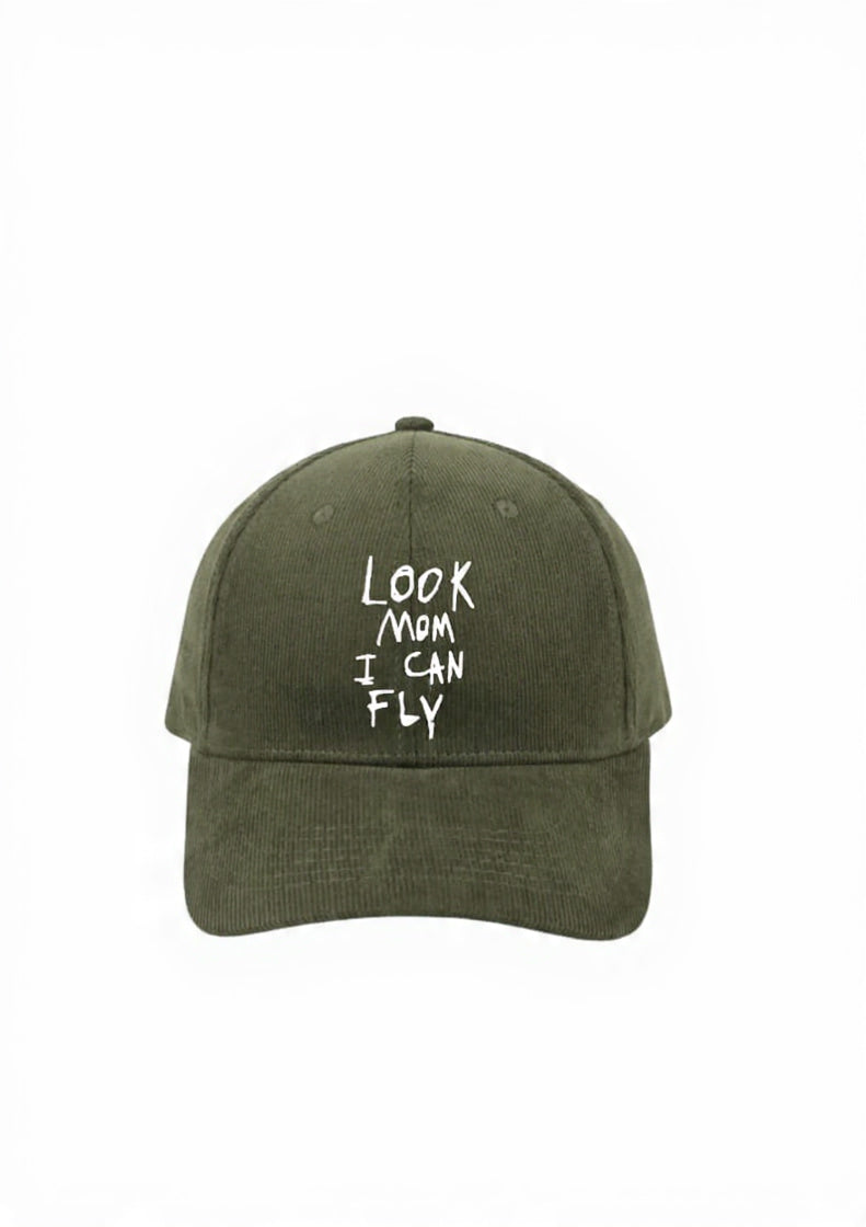 Look Mom I Can Fly Corduroy 6 Panel Cap