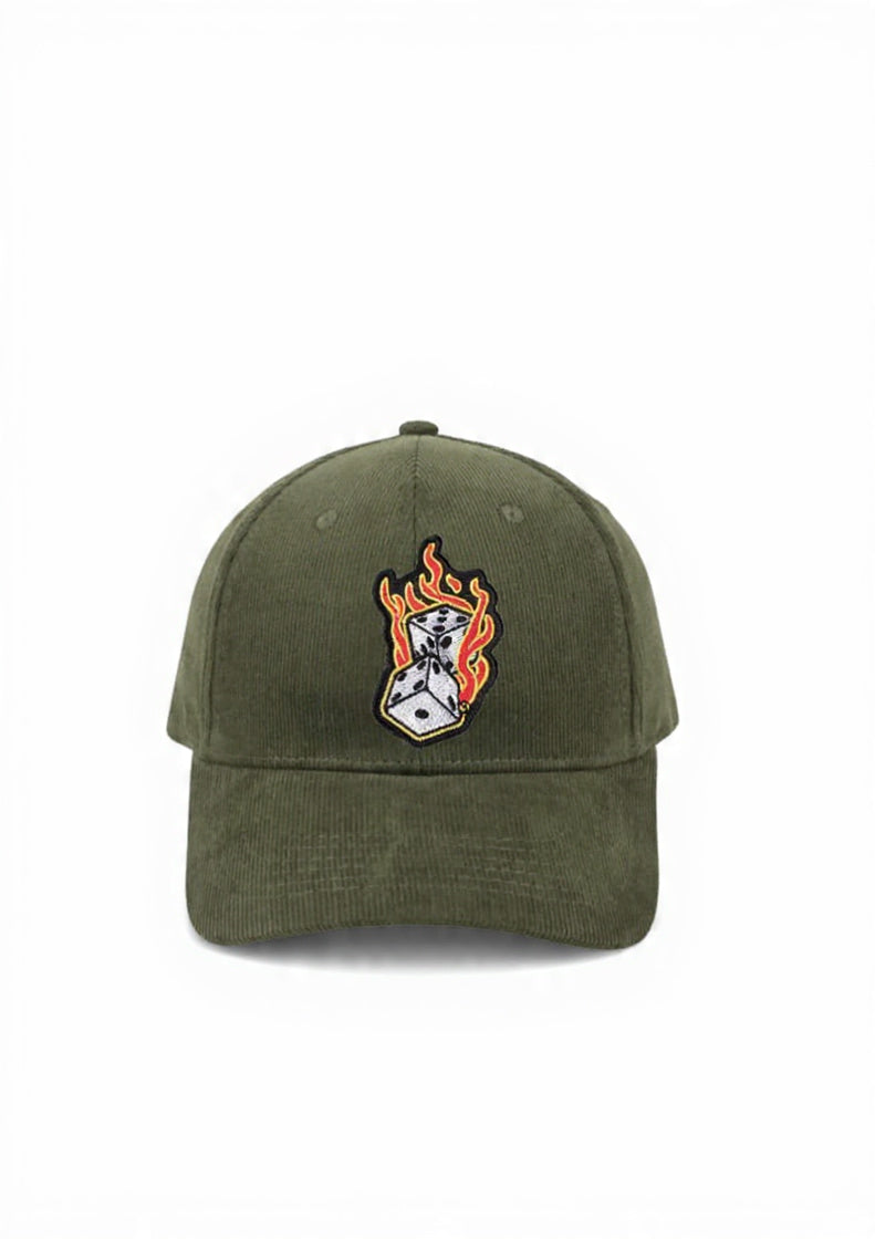 Burning Dices Corduroy 6 Panel Cap
