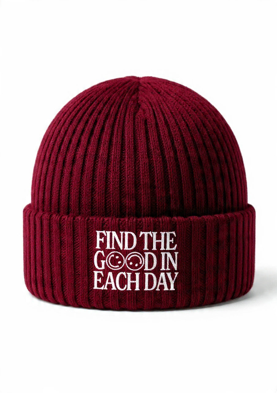 Find The Good In Each Day Fisherman Beanie