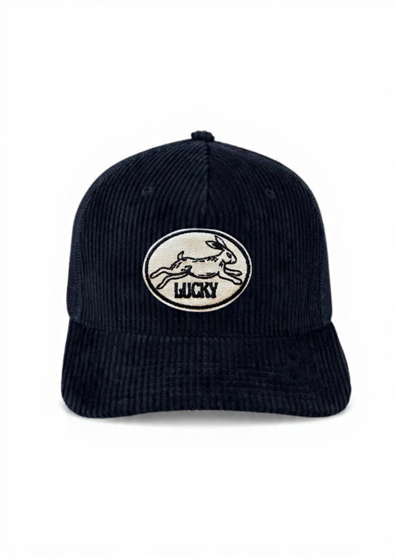 Lucky 5 Panel Corduroy Trucker Cap