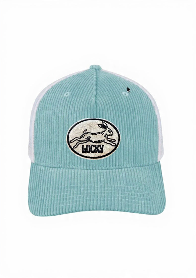 Lucky 5 Panel Corduroy Trucker Cap