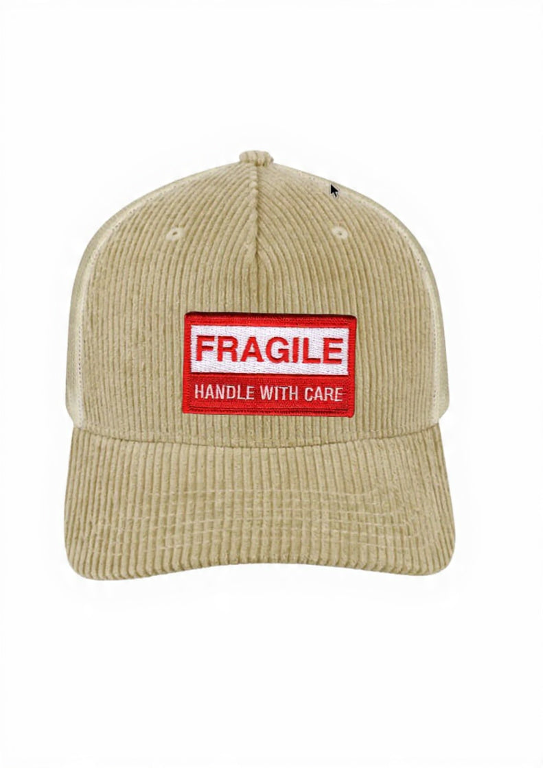 Fragile 5 Panel Corduroy Trucker Cap