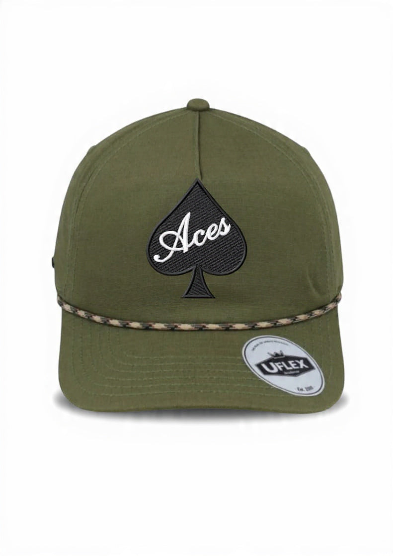 Aces 5 Panel Ripstop Cap