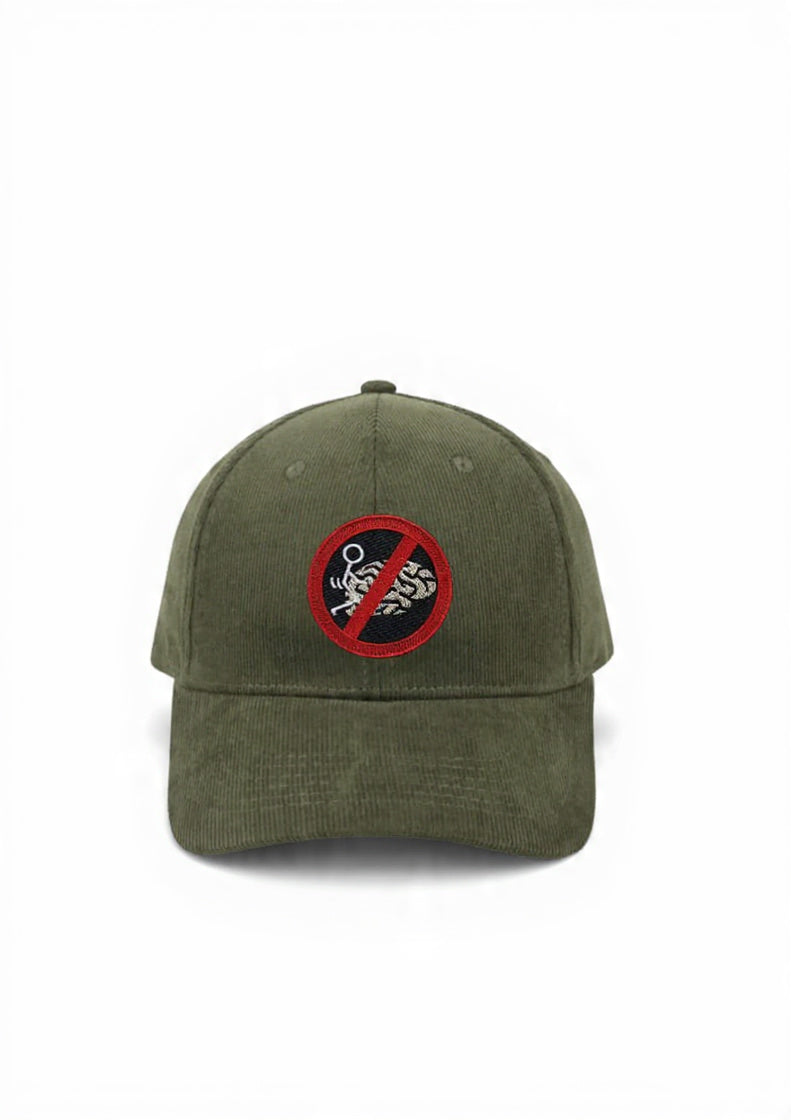 Embroidered Corduroy 6 Panel Cap