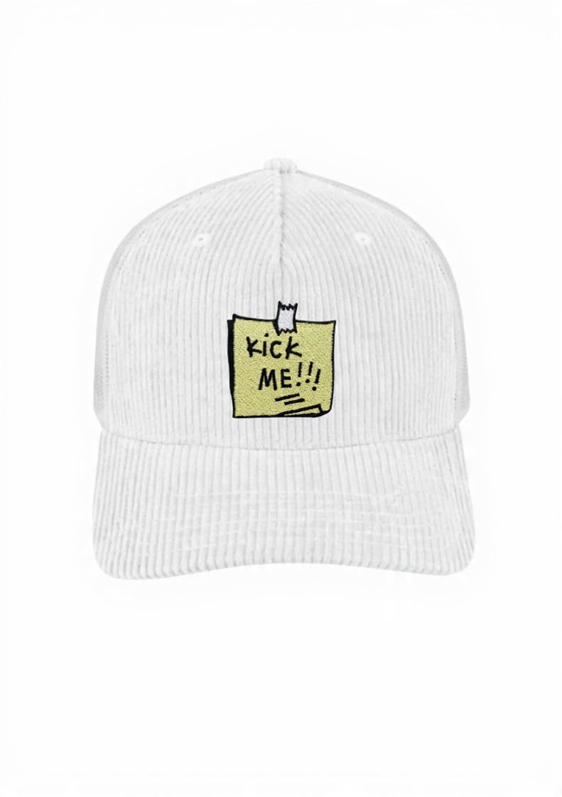 Kick Me 5 Panel Corduroy Trucker Cap