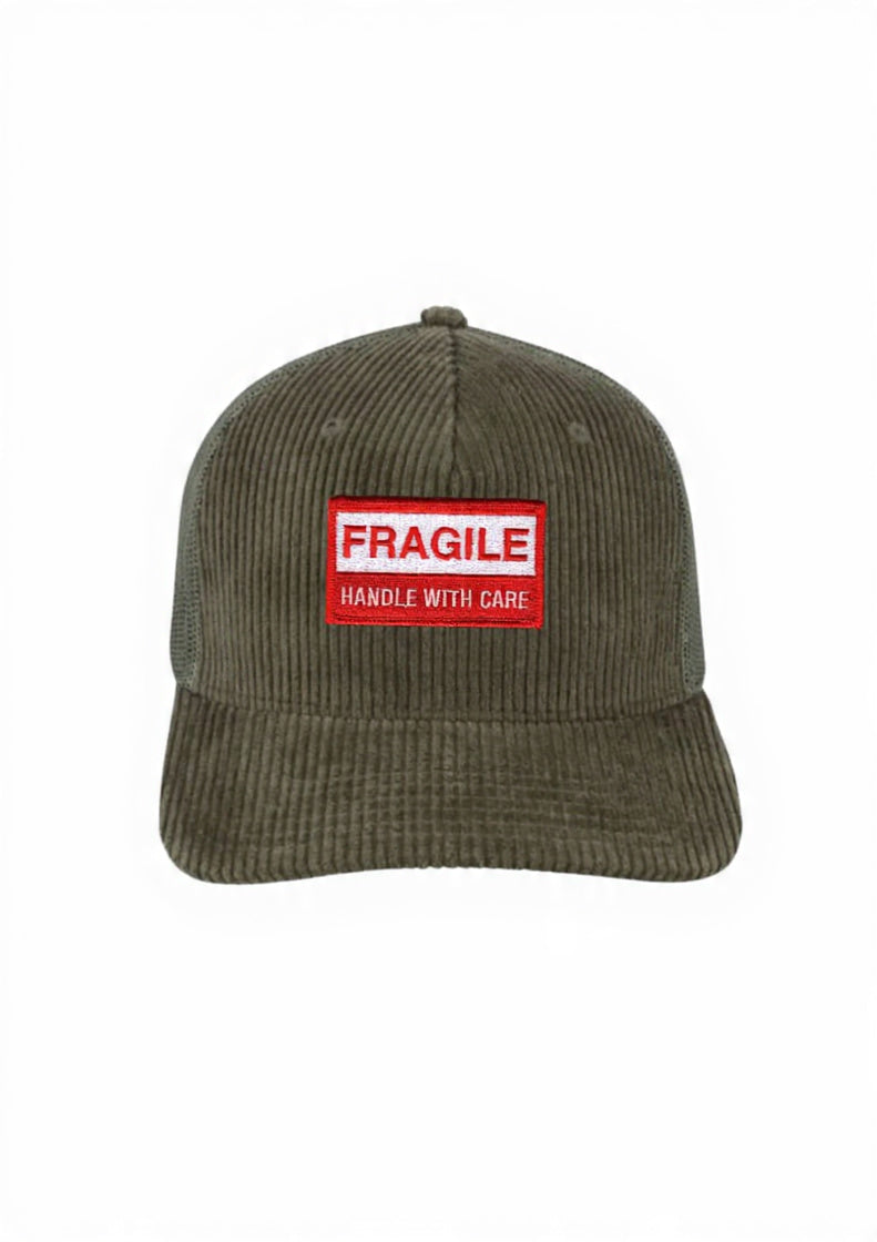 Fragile 5 Panel Corduroy Trucker Cap