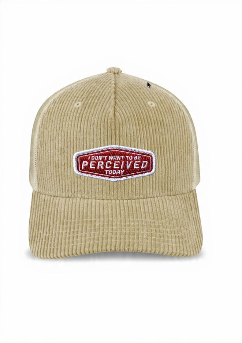 Perceived 5 Panel Corduroy Trucker Cap