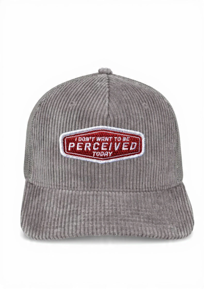 Perceived 5 Panel Corduroy Trucker Cap