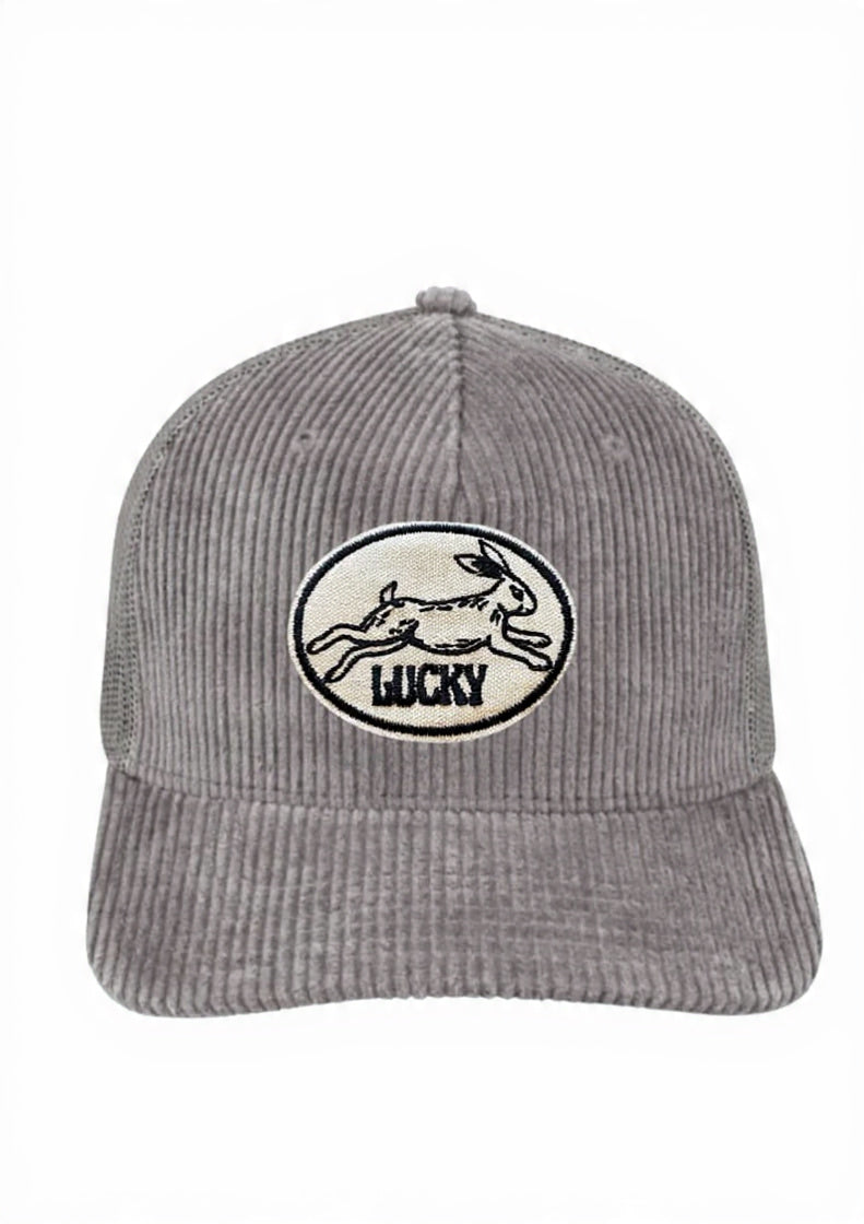 Lucky 5 Panel Corduroy Trucker Cap