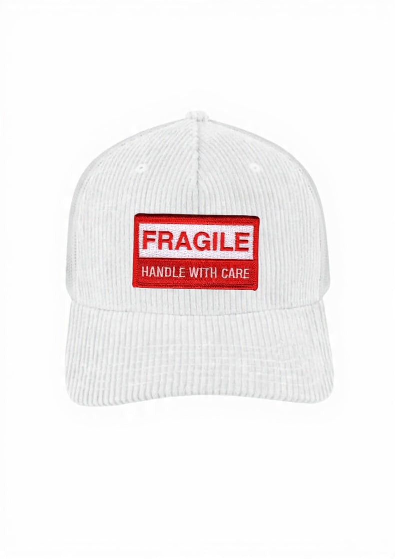 Fragile 5 Panel Corduroy Trucker Cap