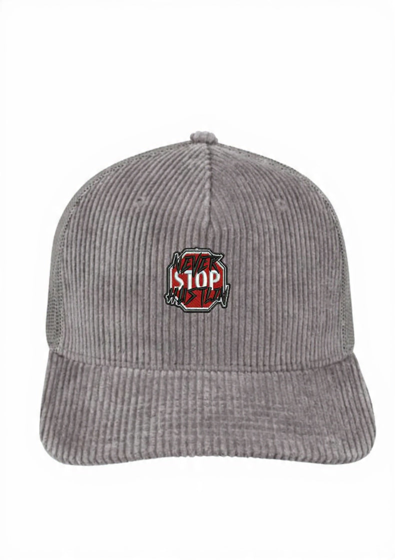 Never Stop 5 Panel Corduroy Trucker Cap