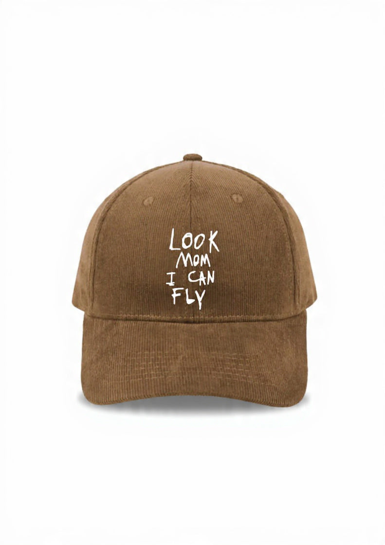Look Mom I Can Fly Corduroy 6 Panel Cap