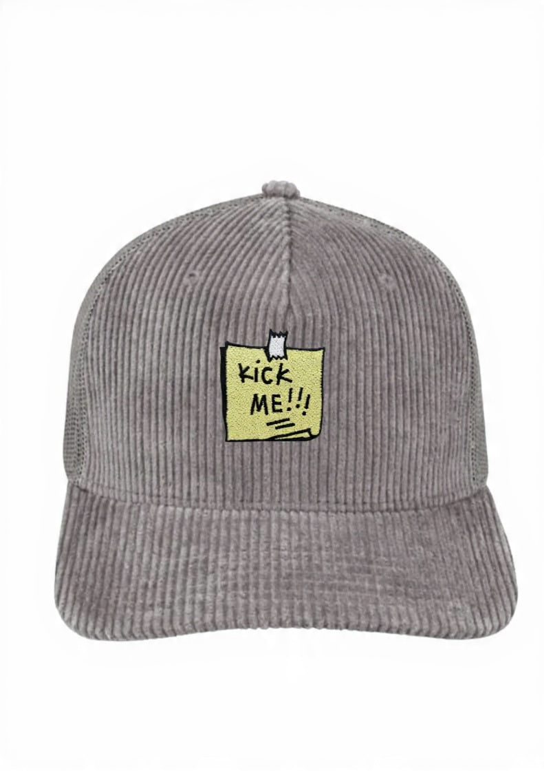 Kick Me 5 Panel Corduroy Trucker Cap